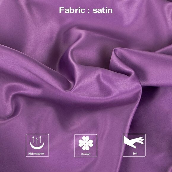 Satin Pillow Cases for Hair and Skin, Luxury Hidden Zipper Pillowcases S… - Picture 2 of 8